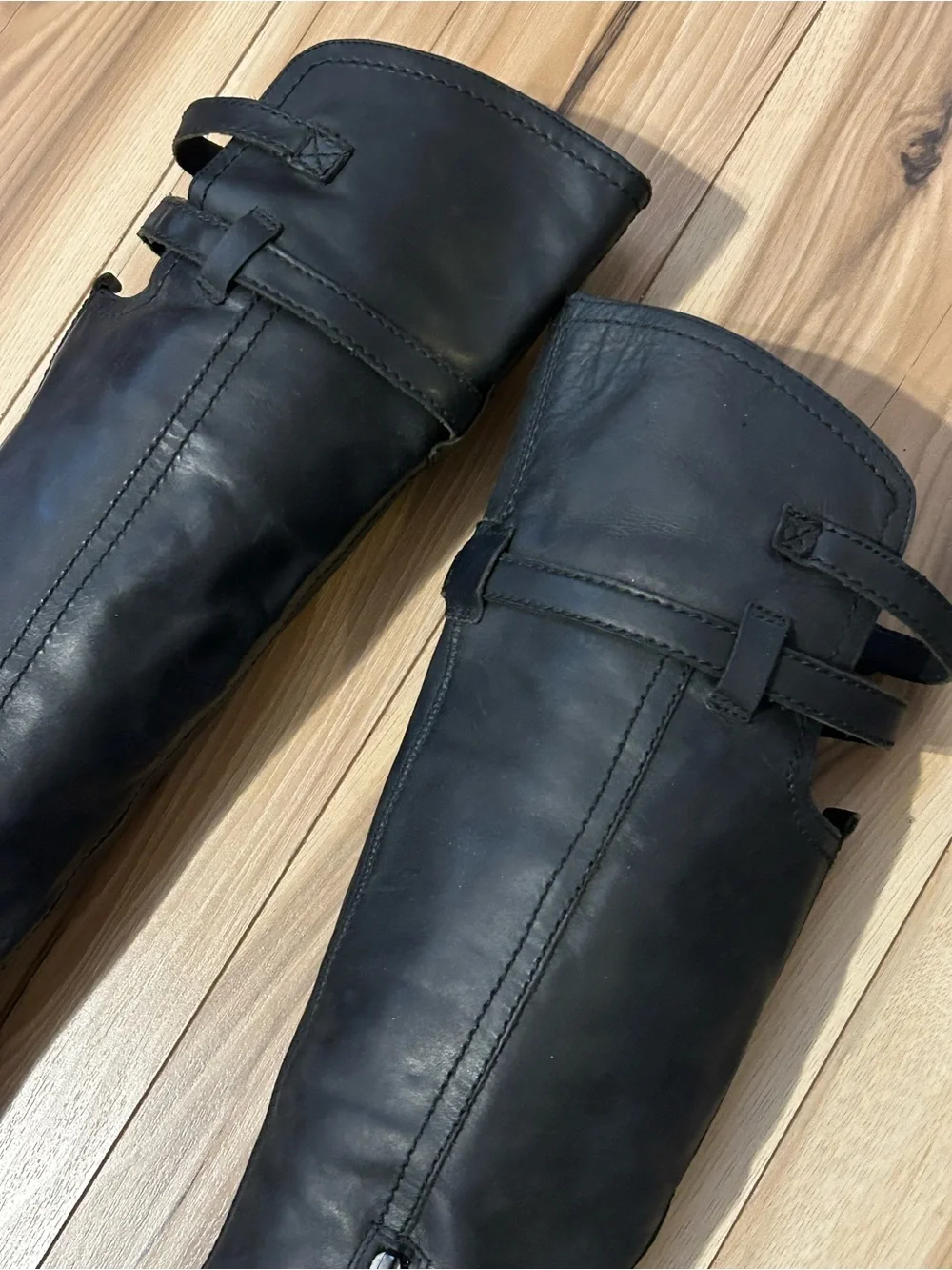 Sam Edelman Black Leather Over-the-Knee Heeled Boots Size 5.5/36